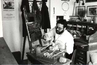 Peter Gallen im Atelier